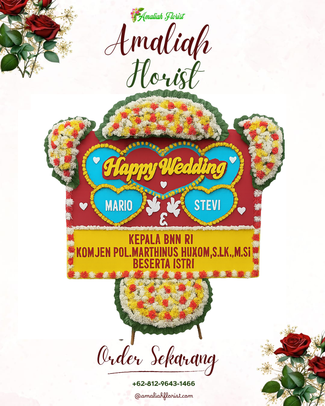 Papan Bunga Pernikahan Kubu Raya